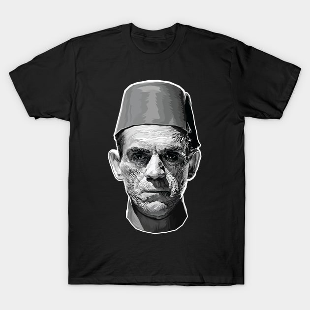 High Priest Imhotep (Grayscale Version) T-Shirt by pentoolarts